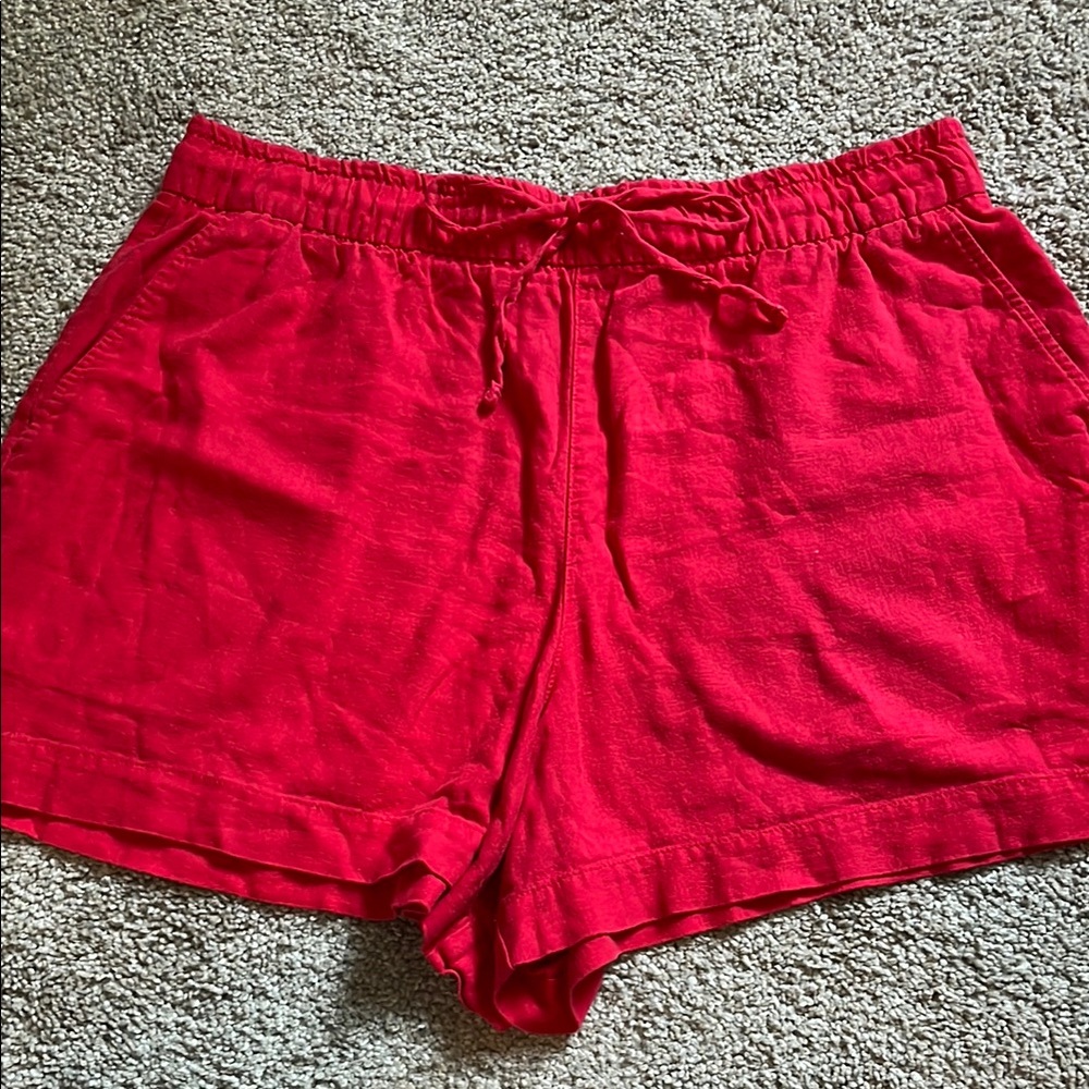 GAP Red High Waist Shorts